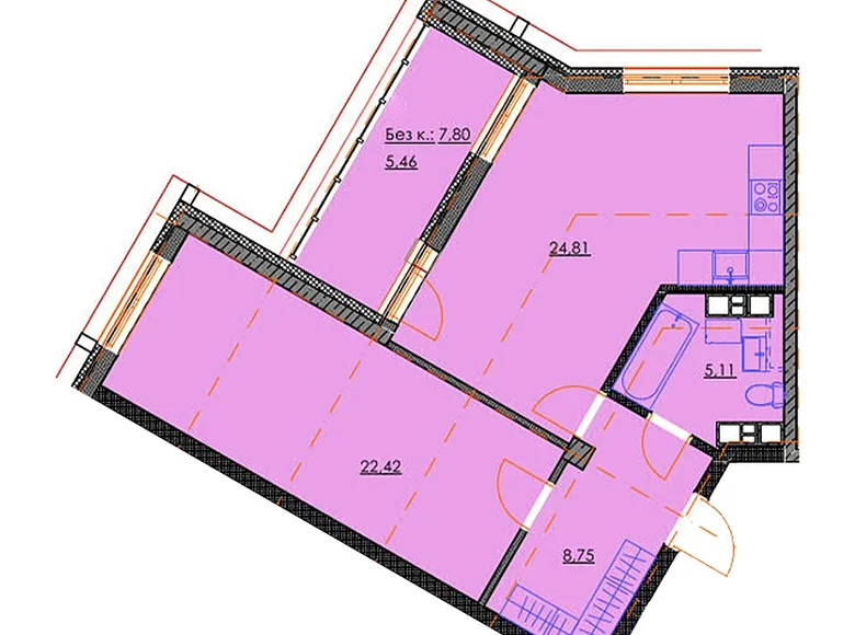 Wohnung 2 zimmer 67 m² Minsk, Belarus