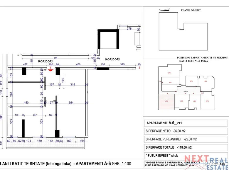 Квартира 3 комнаты 96 м² Влёра, Албания