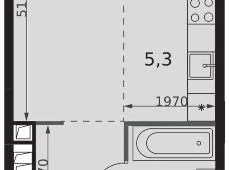 Studio 1 zimmer 31 m² Moskau, Russland
