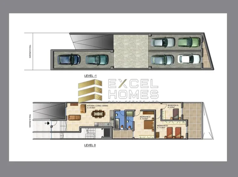 Apartamento 3 habitaciones  Attard, Malta