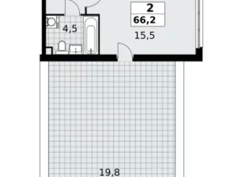 Mieszkanie 2 pokoi 66 m² Kommunarka, Rosja
