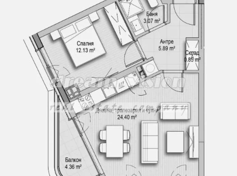 Wohnung 74 m² Sofia City, Bulgarien
