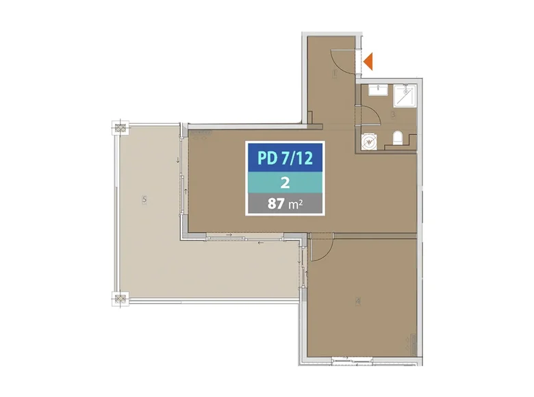 Mieszkanie 2 pokoi 87 m² Provodina, Czarnogóra