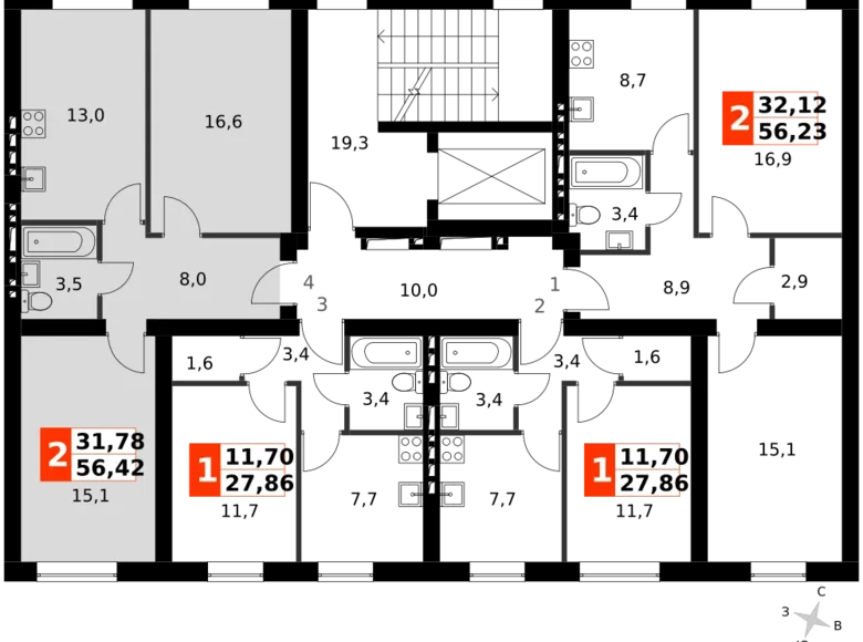 Apartamento 2 habitaciones 55 m² Aprelevka, Rusia