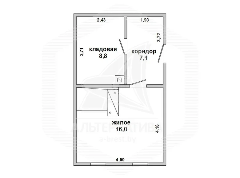 Casa 32 m² Lyscycki sielski Saviet, Belarús