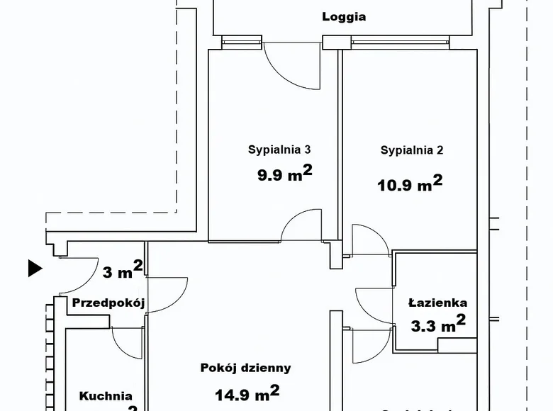 Квартира 4 комнаты 57 м² Варшава, Польша