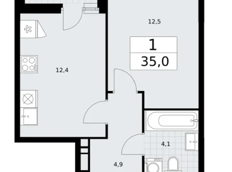 Appartement 1 chambre 35 m² Vnoukovo, Russie