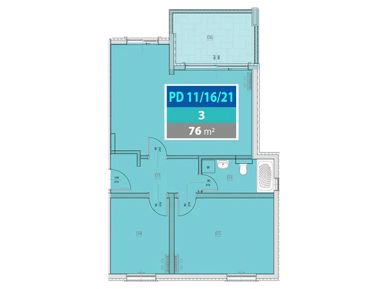 Wohnung 3 zimmer 76 m² Provodina, Montenegro