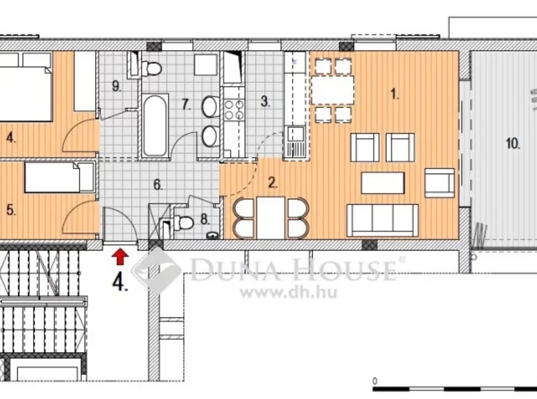 Apartment 1 bathroom 84 m² in Budapest, Hungary