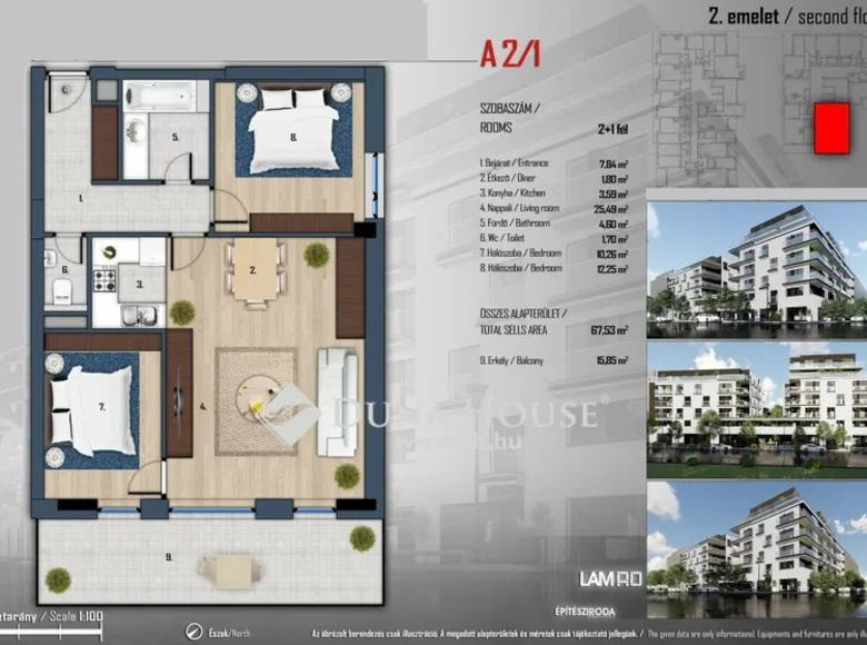 Apartment 75 m² Budapest, Hungary