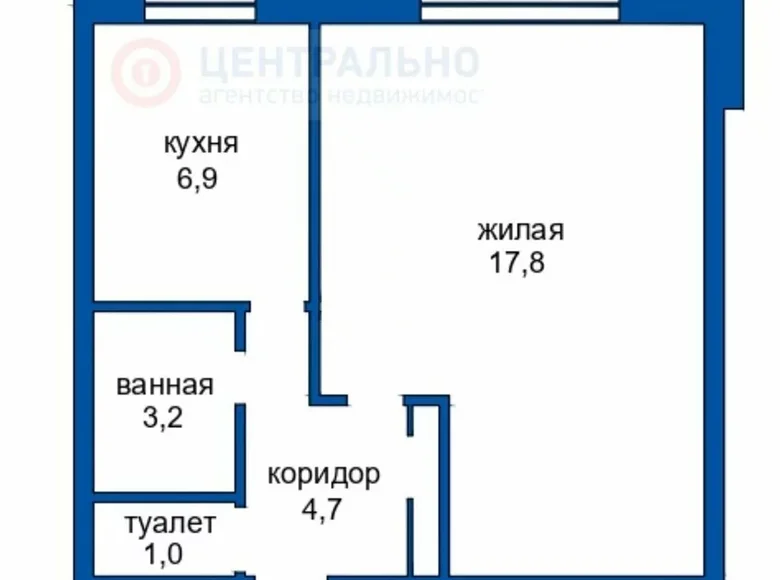 1 room apartment 34 m² Zhodzina, Belarus