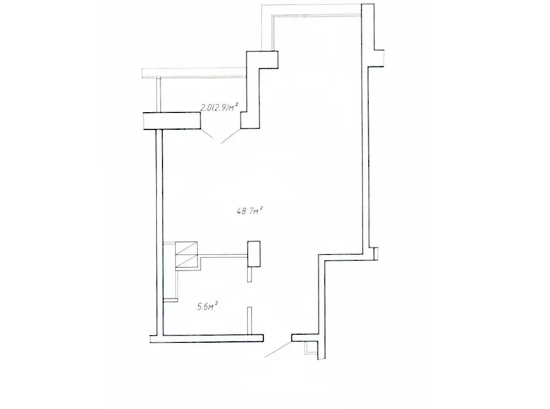 Квартира 1 комната 49 м² Минск, Беларусь