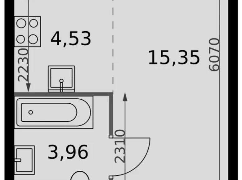 Studio 1 chambre 24 m² Moscou, Russie