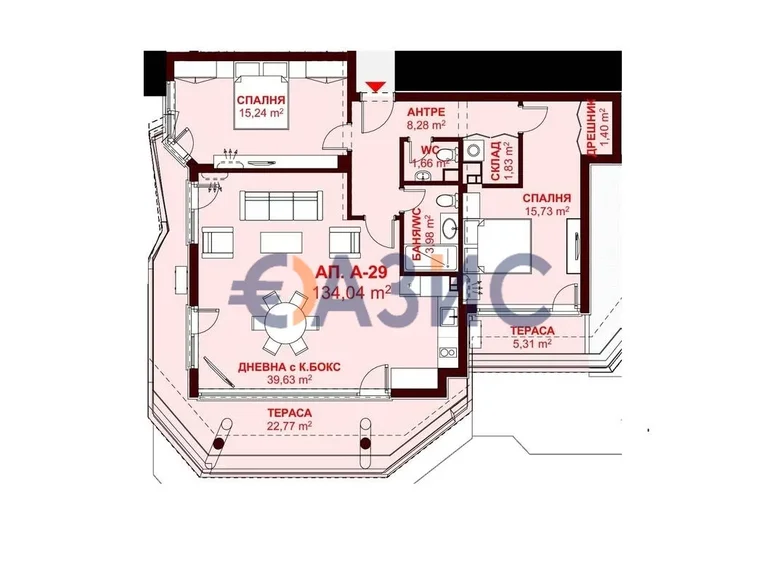 Apartamento 2 habitaciones 157 m² Burgas, Bulgaria