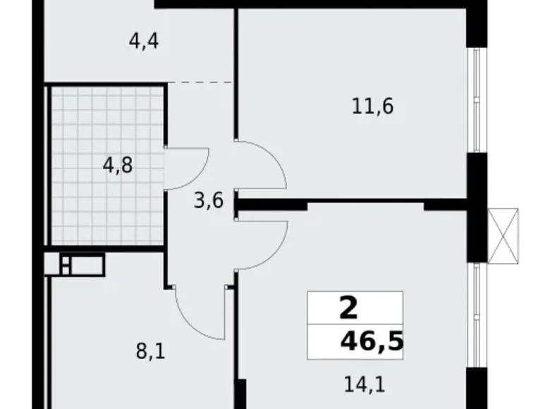 Квартира 2 комнаты 46 м² Красное Село, Россия