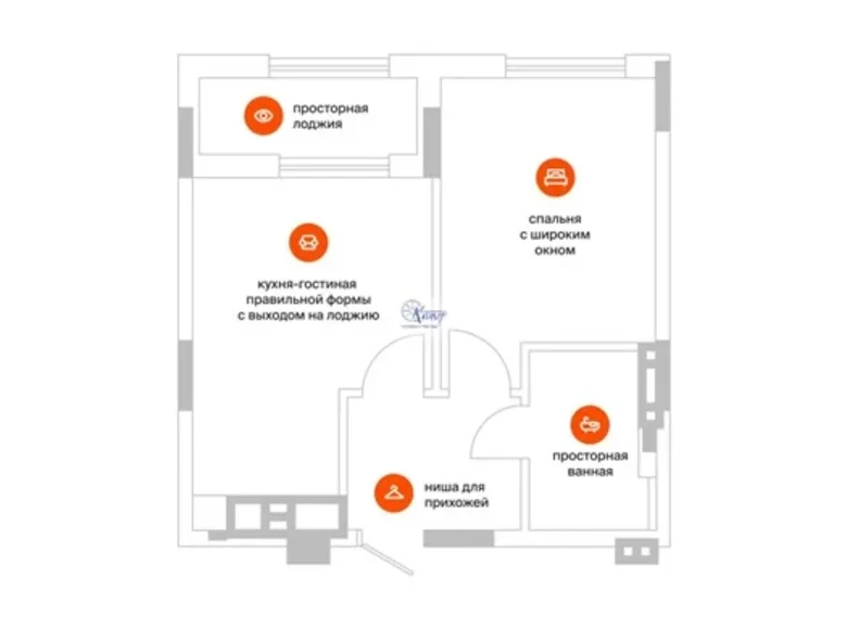 Appartement 1 chambre 40 m² Maloye Isakovo, Russie