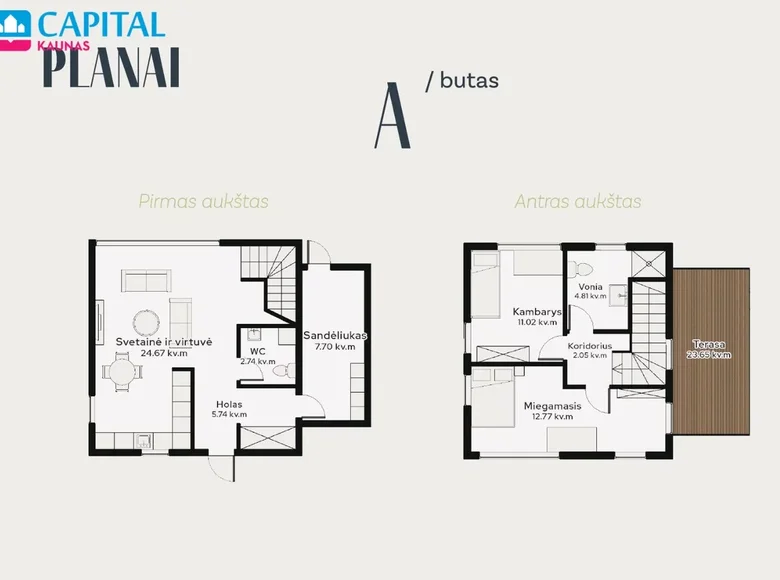 Casa 73 m² Kaunas, Lituania