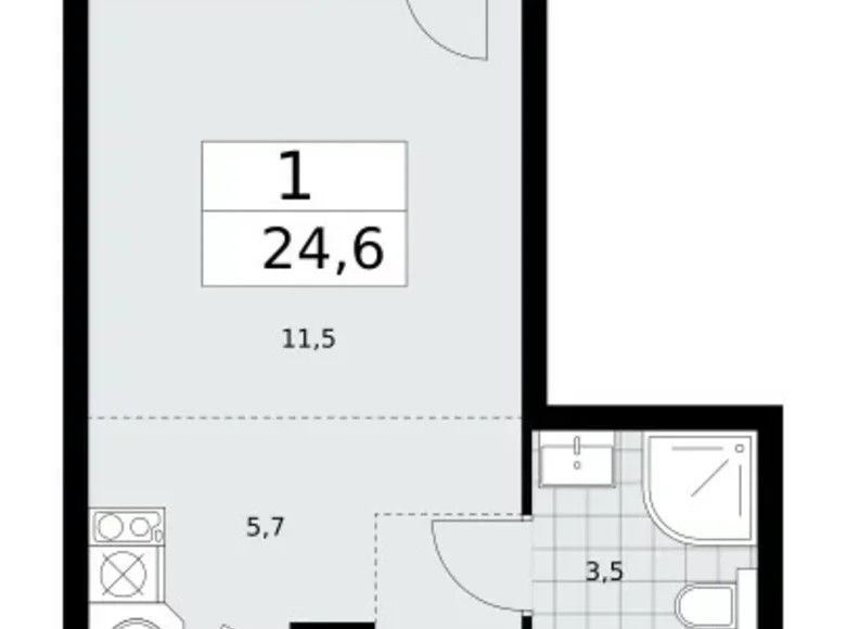 Appartement 1 chambre 25 m² Kommunarka, Russie