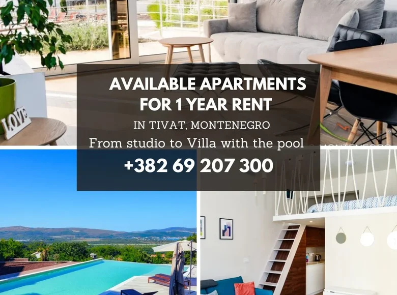 studio apartment, 1 bedroom, 2 bedroom, house and villa 
