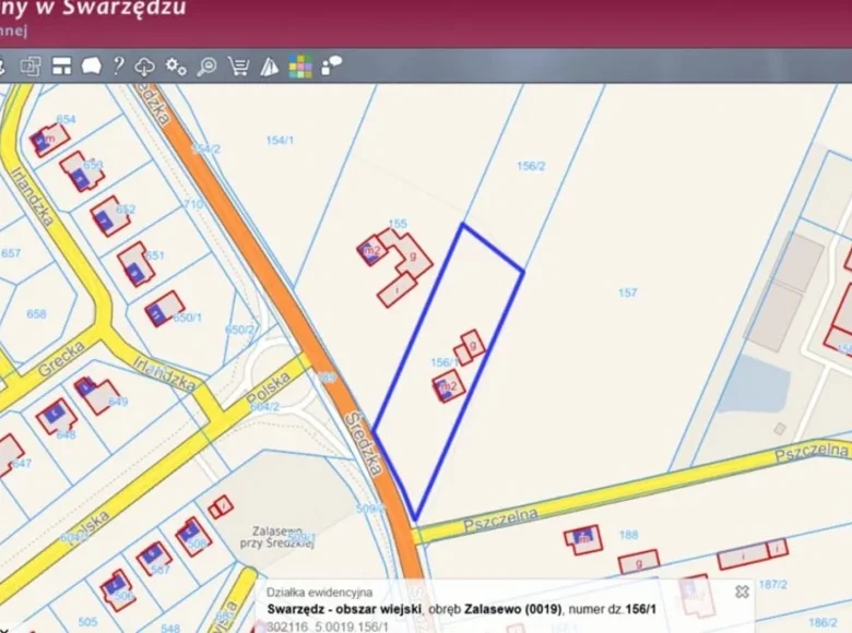 Земельные участки 2 983 м² Zalasewo, Польша