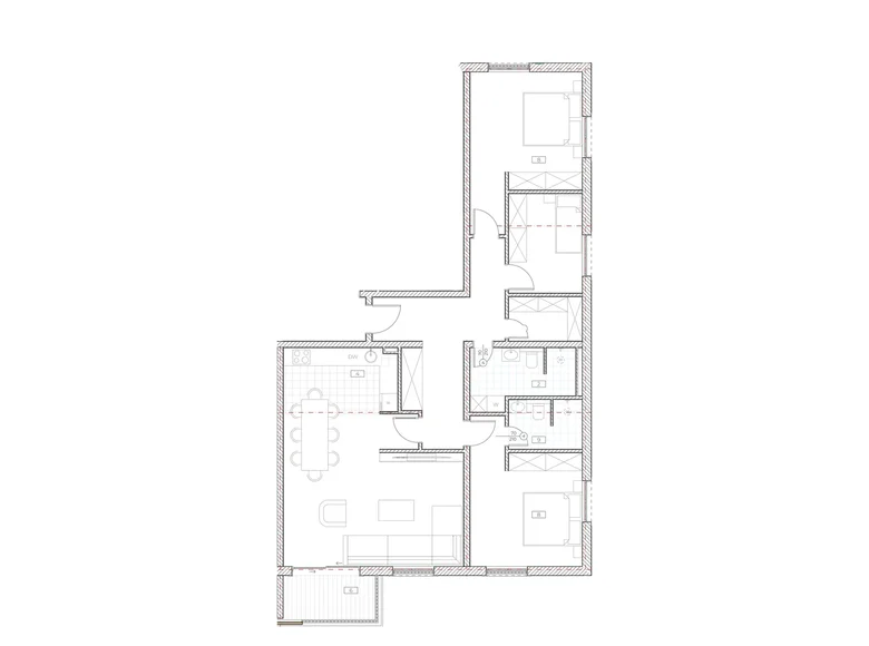 Mieszkanie 3 pokoi 112 m² Boreti, Czarnogóra
