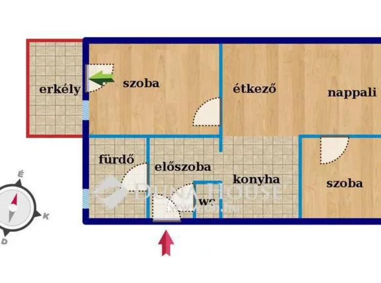 Apartment 1 bathroom 54 m² in Somogy, Hungary