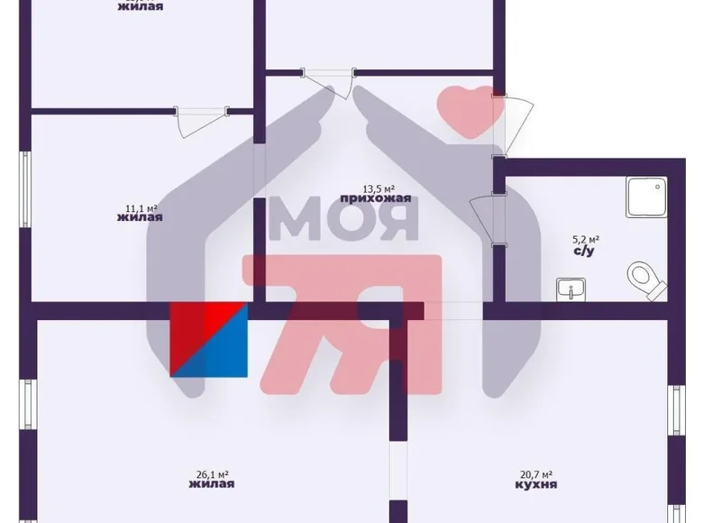 Дом 100 м² Вилейка, Беларусь