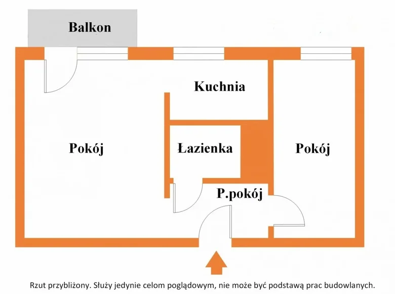 2 room apartment 35 m² Zgierz, Poland