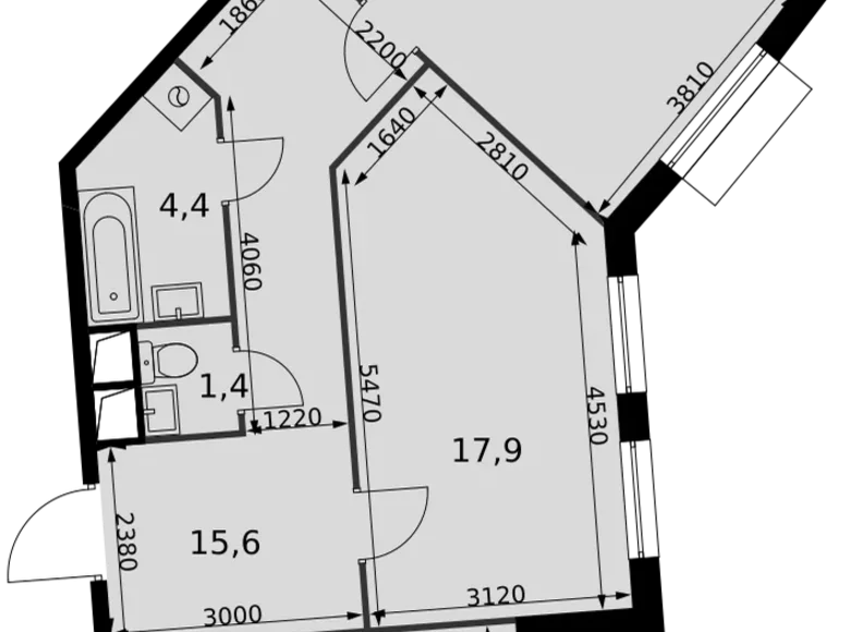 Appartement 2 chambres 69 m² Razvilka, Russie