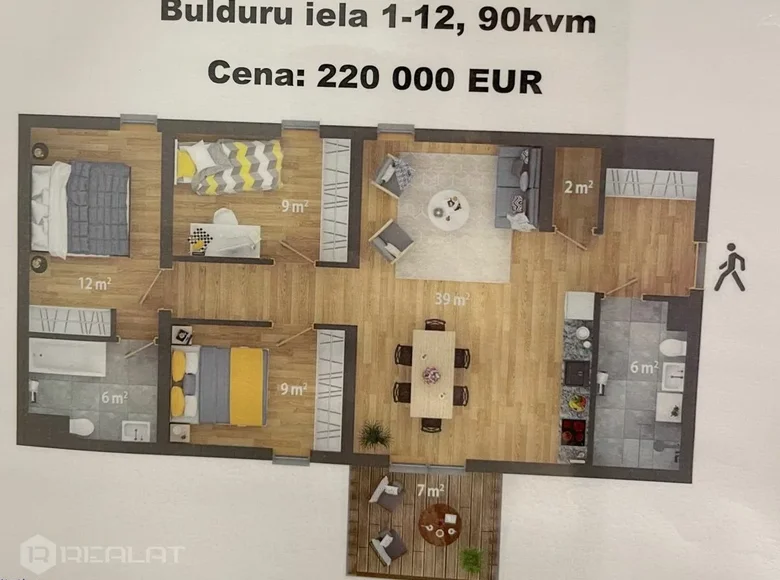 Appartement 4 chambres 90 m² Pinki, Lettonie