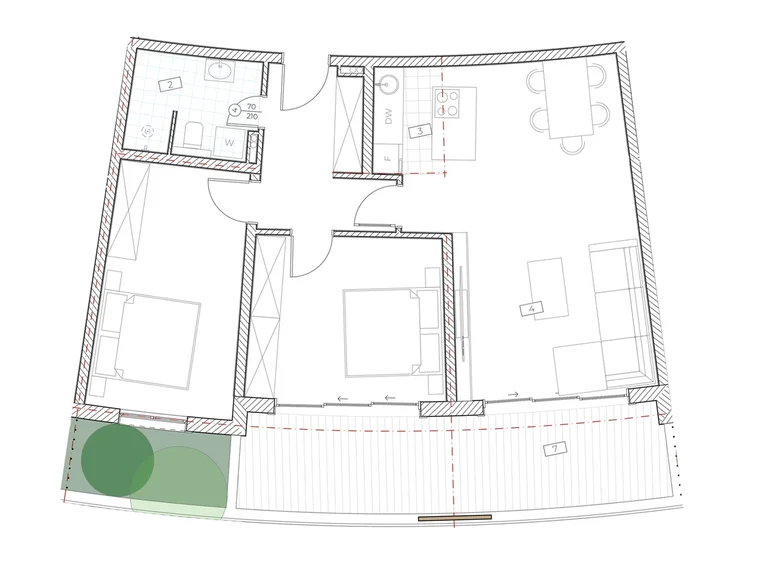 Mieszkanie 2 pokoi 89 m² Boreti, Czarnogóra