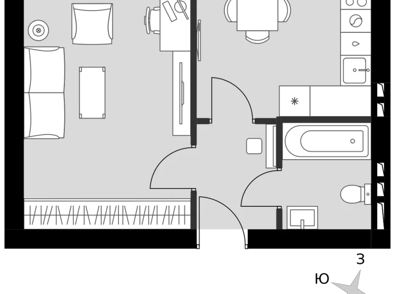 Appartement 1 chambre 32 m² Aprelevka, Russie