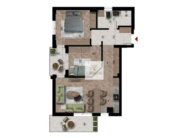 Mieszkanie 2 pokoi 70 m² Bar, Czarnogóra