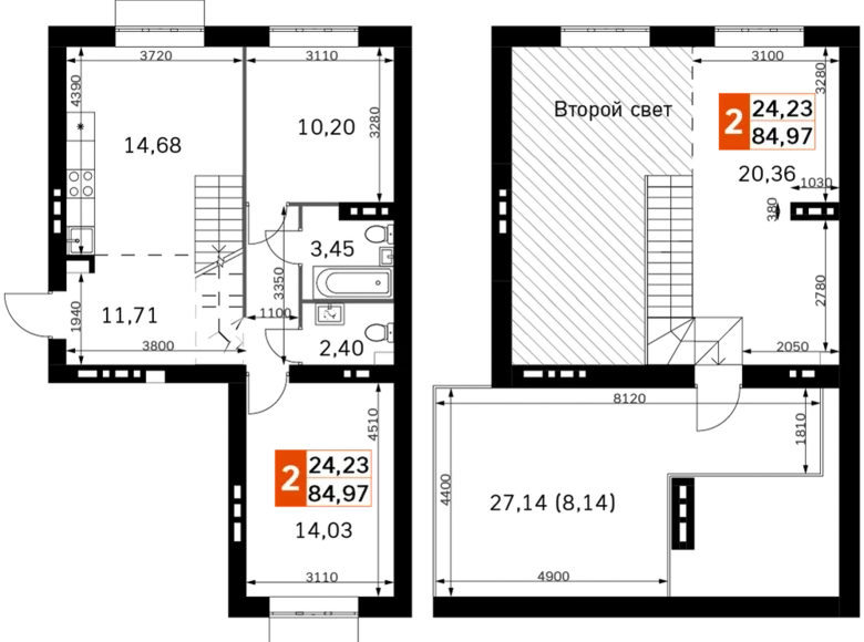 Квартира 3 комнаты 85 м² Одинцовский городской округ, Россия