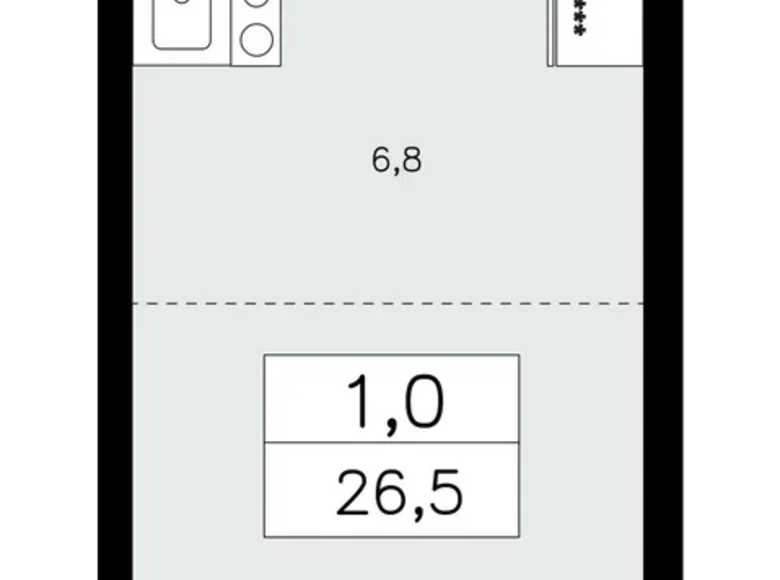 Mieszkanie 1 pokój 27 m² Krasnoye Selo, Rosja