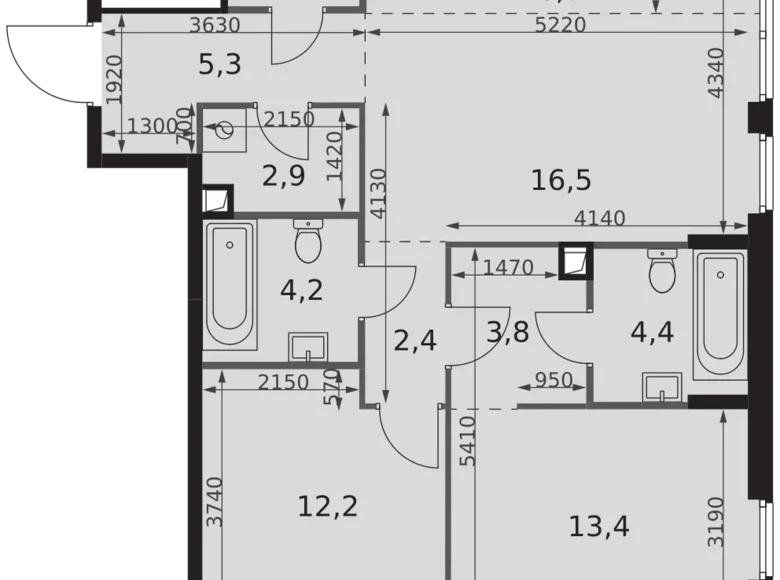 Wohnung 3 zimmer 74 m² Moskau, Russland