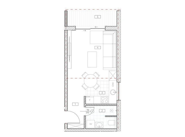 Studio 1 zimmer 33 m² Boreti, Montenegro