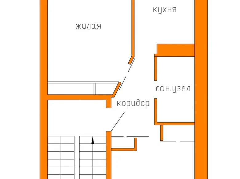 1 bedroom apartment 41 m² Viliejka, Belarus