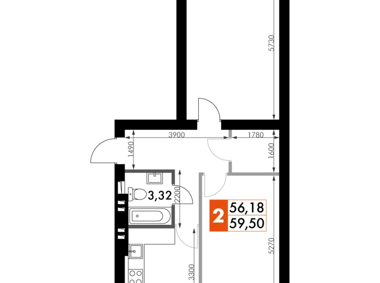 Wohnung 2 zimmer 60 m² Aprelewka, Russland