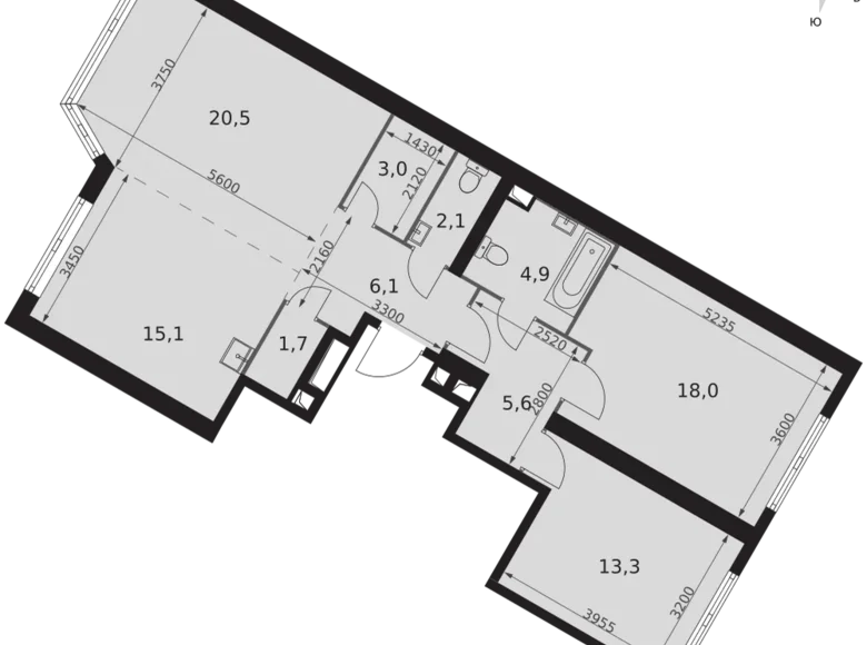 Apartamento 3 habitaciones 90 m² Moscú, Rusia
