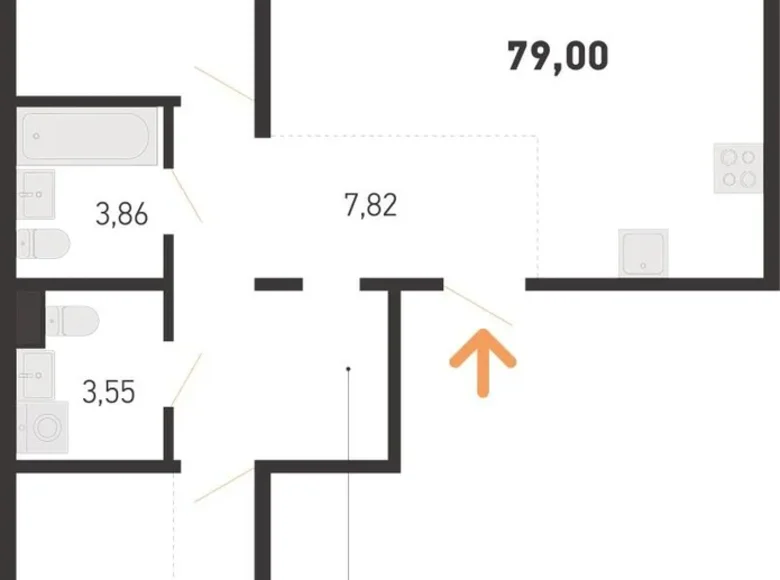 Apartamento 4 habitaciones 79 m² Kopishche, Belarús