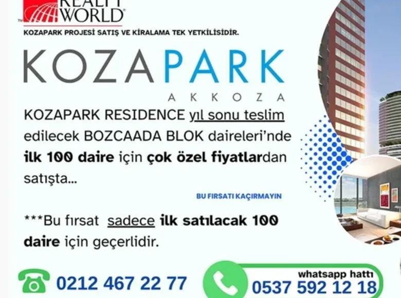 Appartement 3 chambres 90 m², Turquie