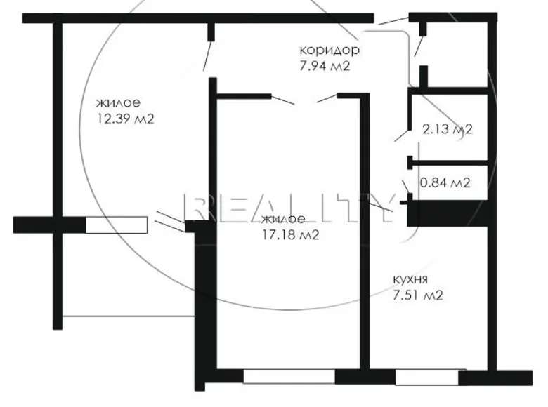 Квартира 2 комнаты 50 м² Мухавецкий сельский Совет, Беларусь