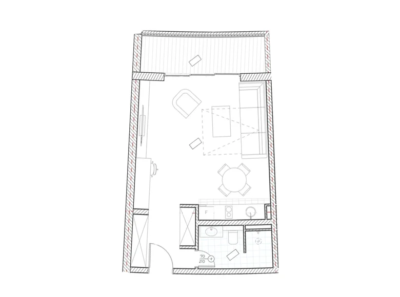 Kawalerka 1 pokój 44 m² Boreti, Czarnogóra