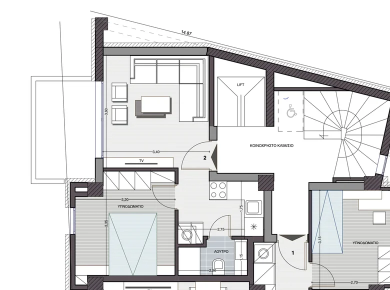 Wohnung 2 zimmer 50 m² Municipality of Thessaloniki, Griechenland
