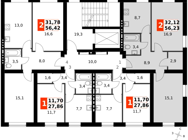Wohnung 2 zimmer 55 m² Aprelewka, Russland