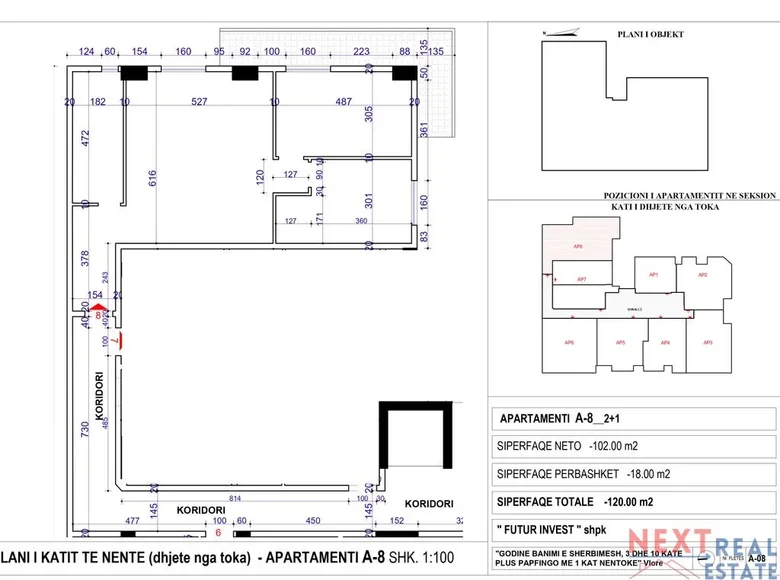 Apartamento 3 habitaciones 102 m² Bashkia Vlore, Albania