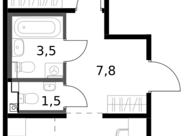 Mieszkanie 2 pokoi 49 m² Leninsky District, Rosja