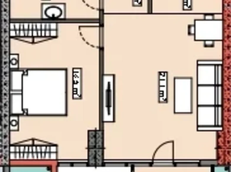 Appartement 1 chambre 59 m² Batoumi, Géorgie