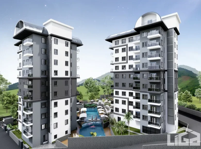 Duplex 2 rooms 44 m² Alanya, Turkey